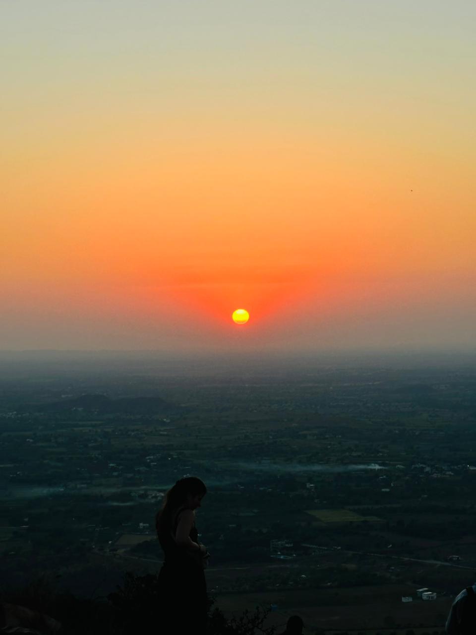 Pritika Sharma silhouette at sunset